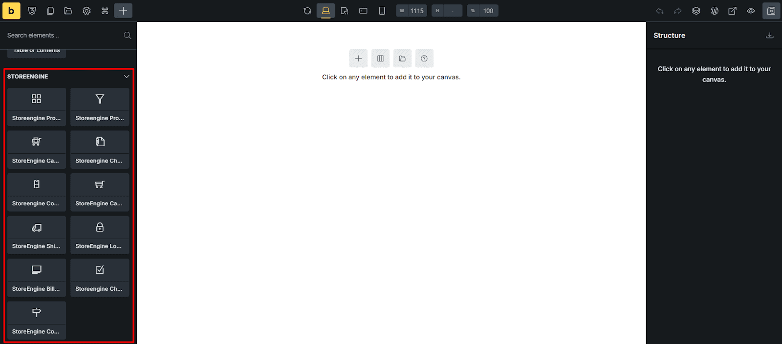 StoreEngine Elements in Brick