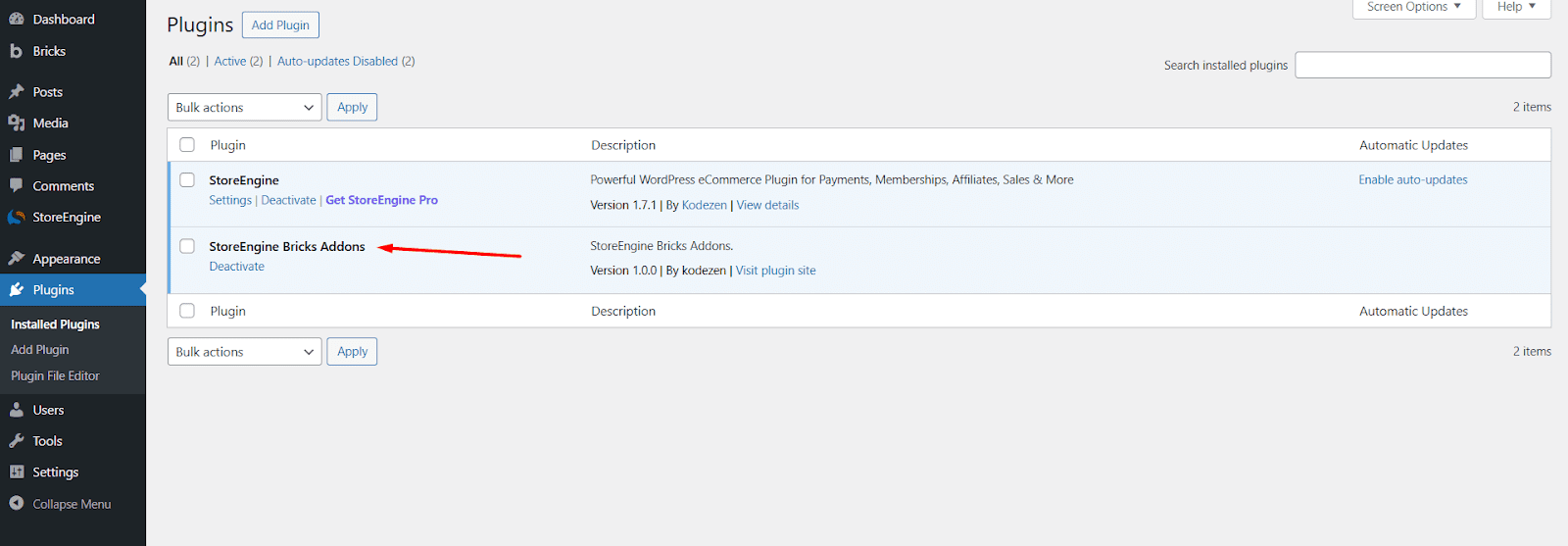 Bricks Builder Integration