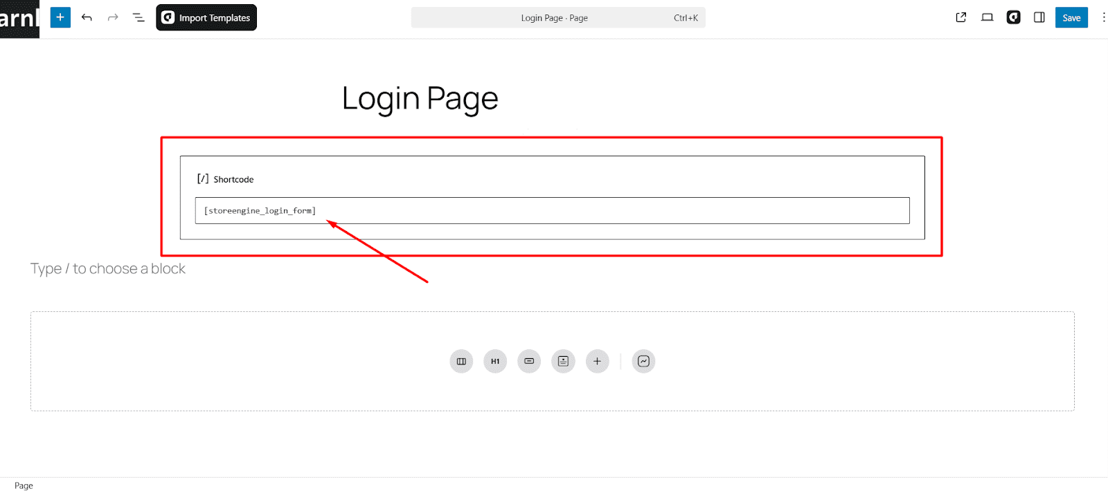 storeengine_login_form shortcode