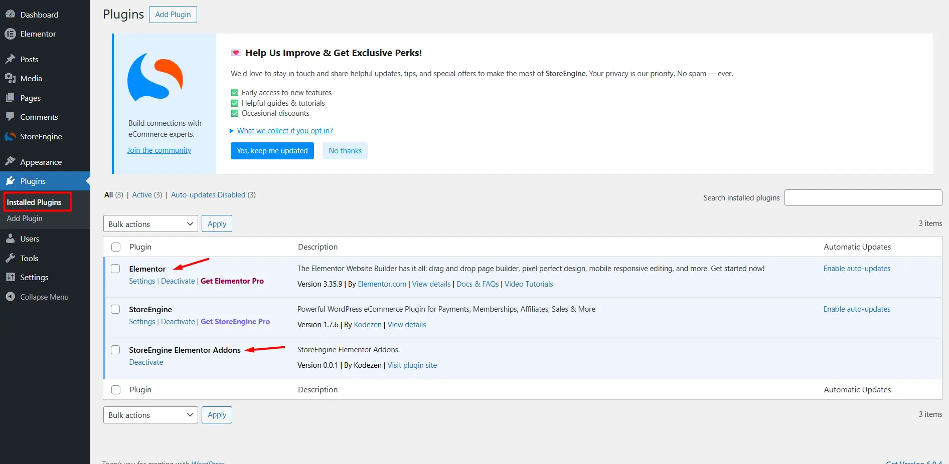  Install StoreEngine Elementor Addons