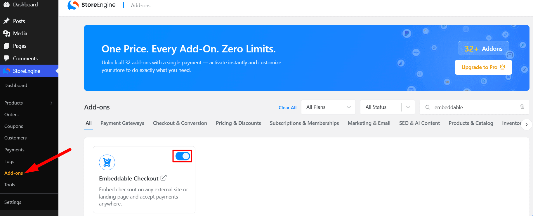 On Embeddable Checkout