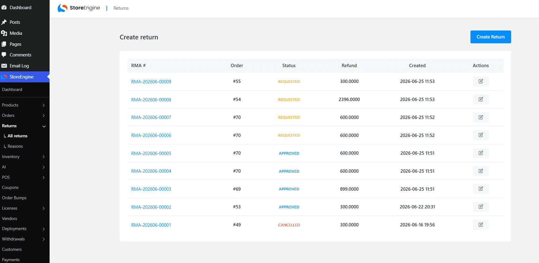 Returns Updates Automatically