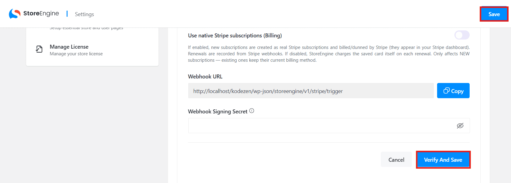 Webhook URL