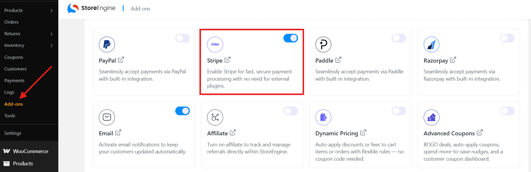 Stripe Add-ons