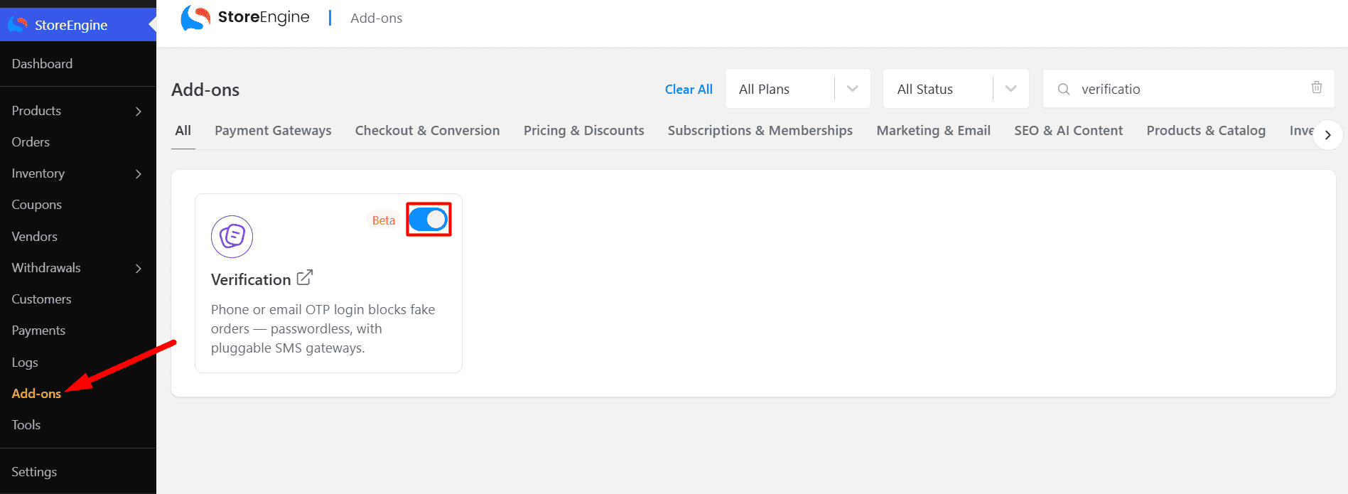 On Verification Add-On On Verification Add-On