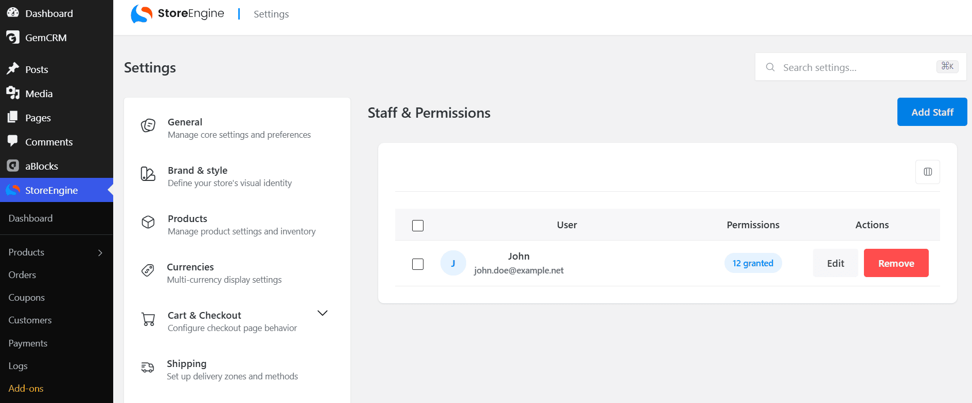 edit the permission edit the permission