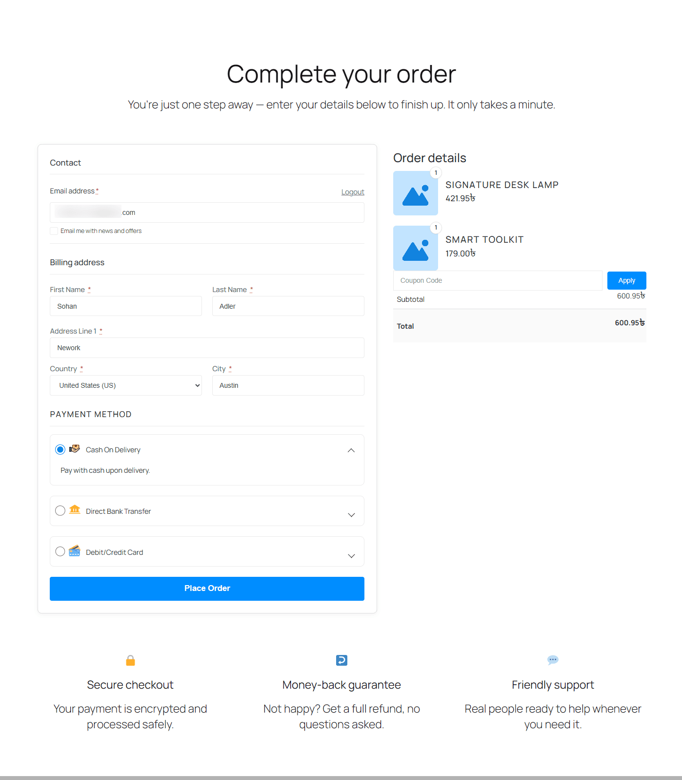 complete your order complete your order