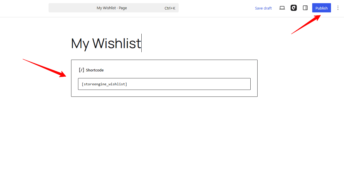 wishlist page wishlist page