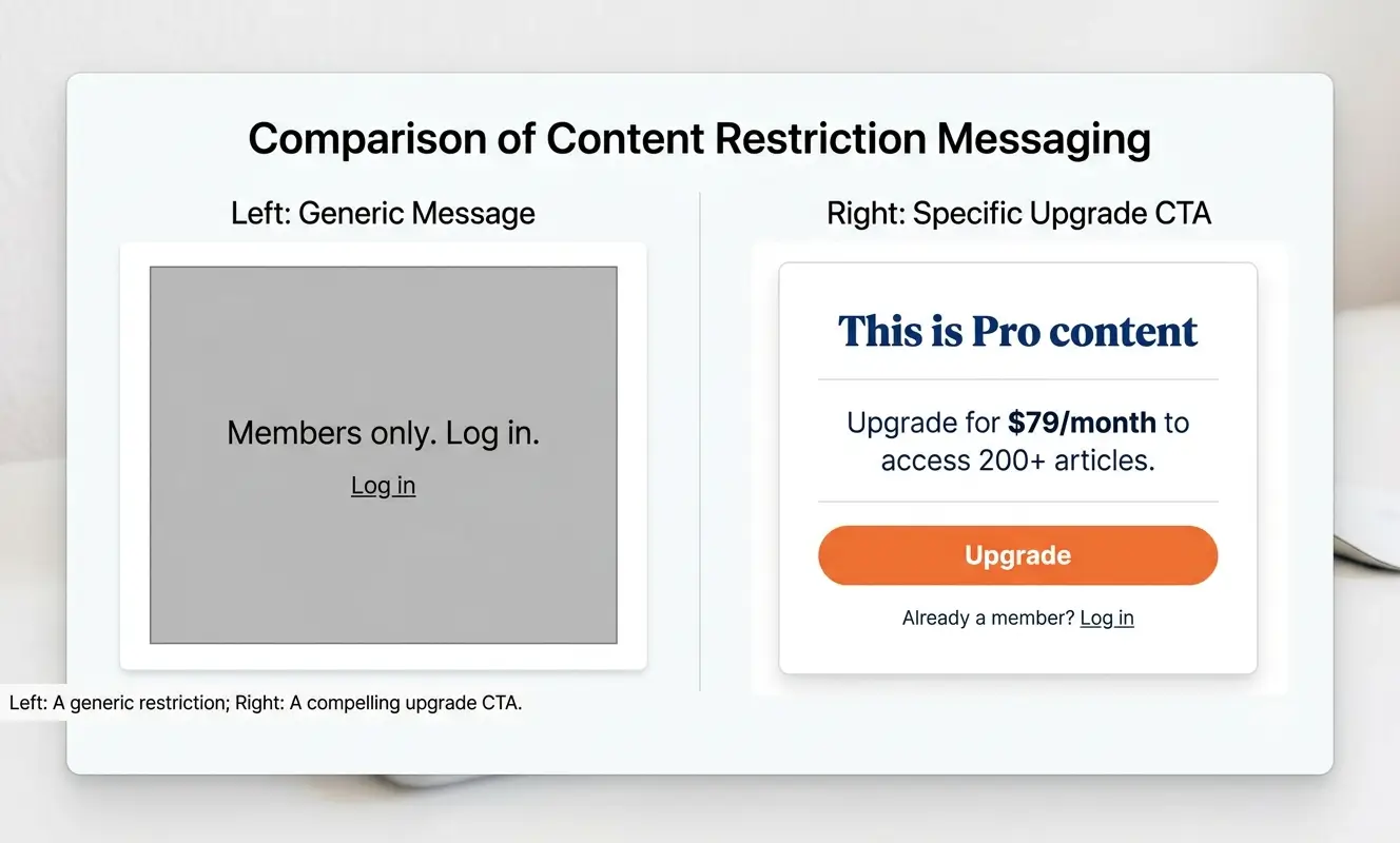 comparison of two restriction message styles comparison of two restriction message styles