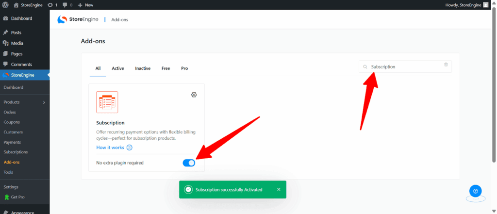 Add a Subscription Price to a Product