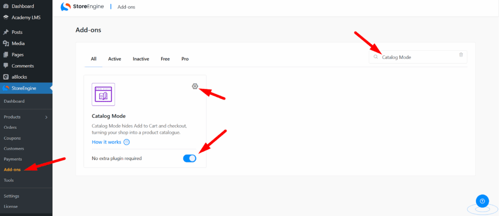 Configure Catalog Mode in StoreEngine