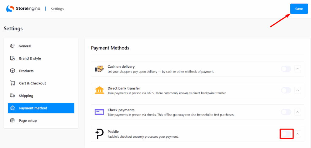 activate Paddle payments.
