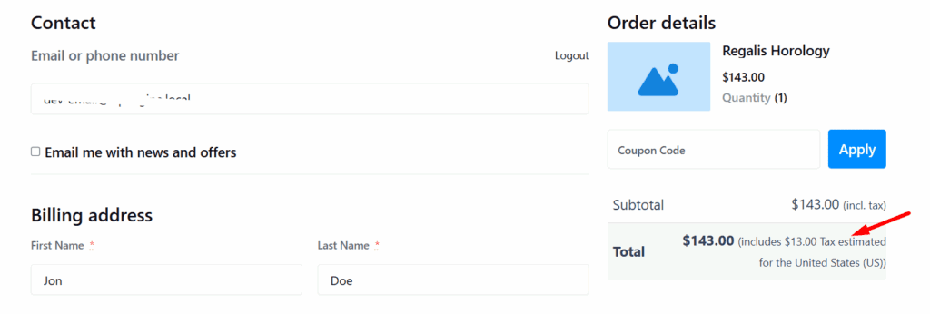 Rounding options showing 'Individual Rounding' for per-item tax and 'Line-Item Rounding' for total line-level tax.