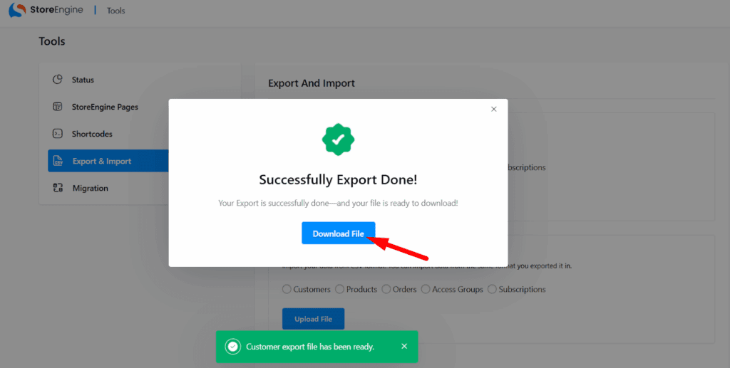 Successfully Export Done