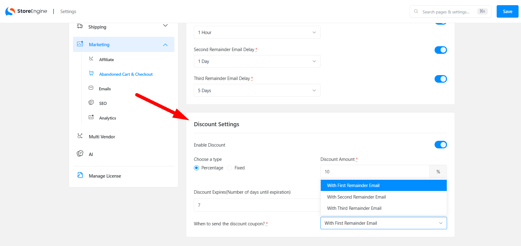 Discount Settings Discount Settings