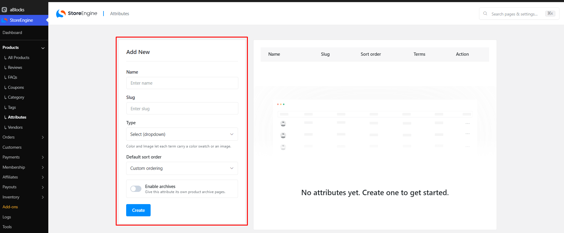 Create a New Attribute Create a New Attribute