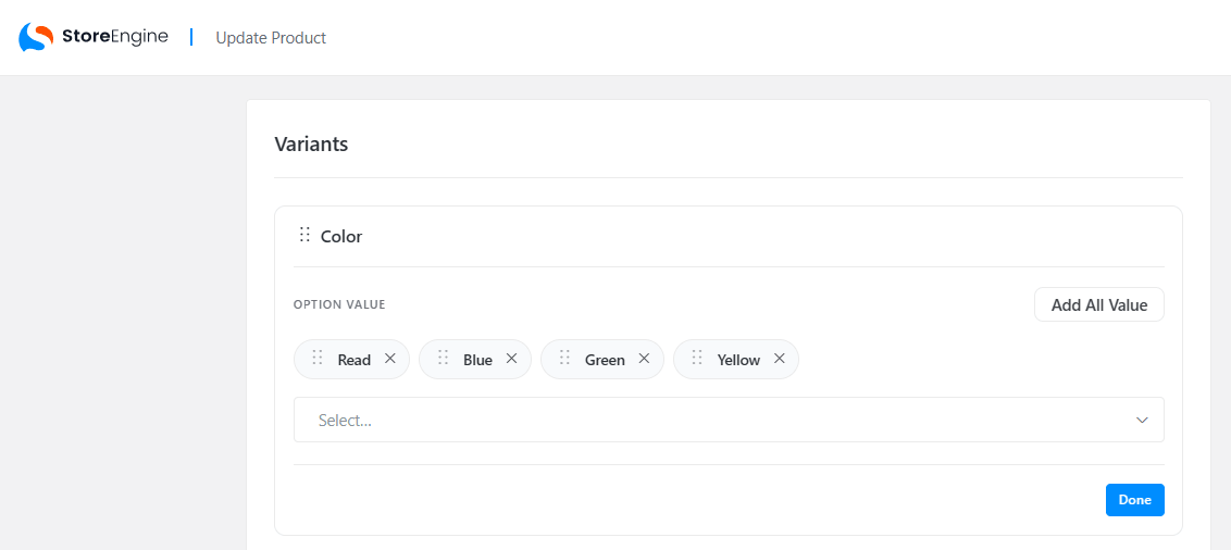 Select Attribute Values (Terms) Select Attribute Values (Terms)