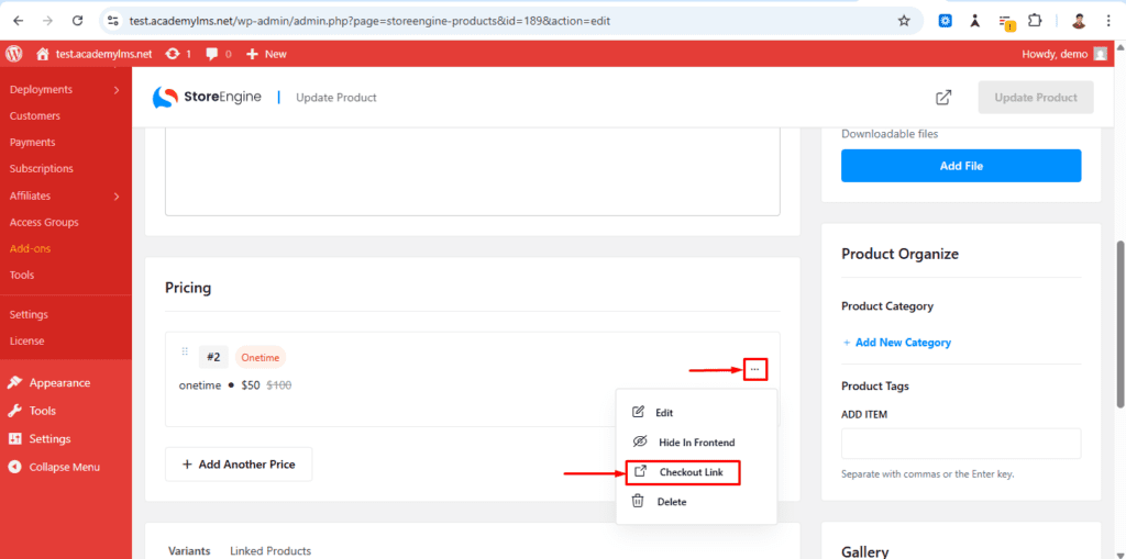 Finding the Direct Checkout Link