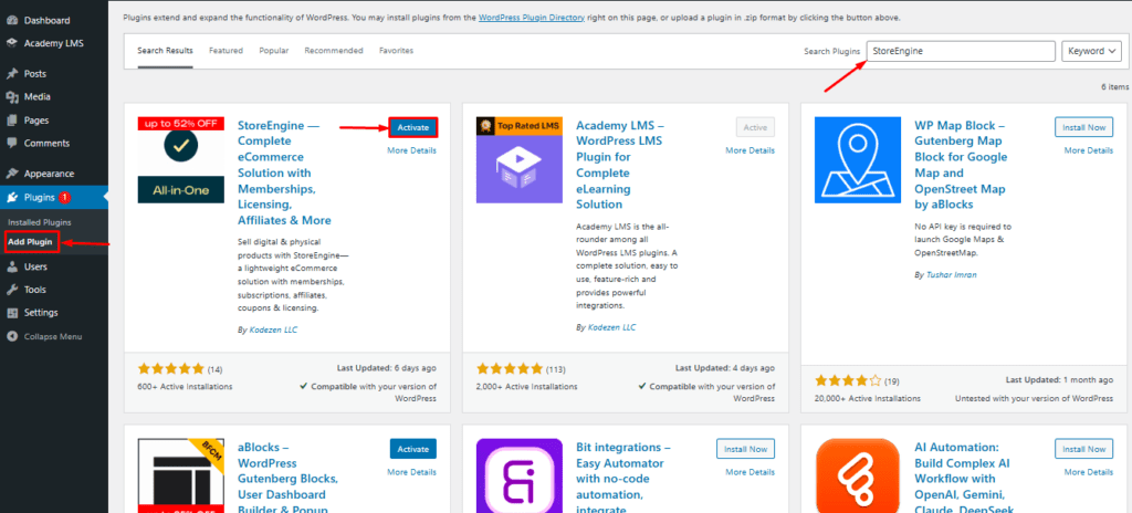 Installing StoreEngine (Free Version)