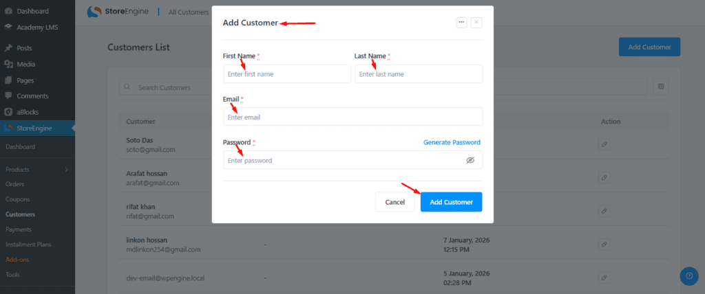 Create a New Customer