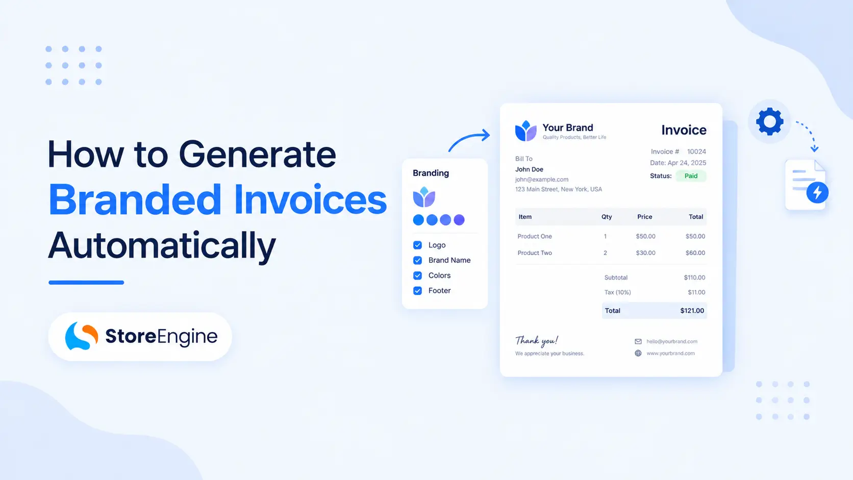 How to Generate Branded Invoices Automatically
