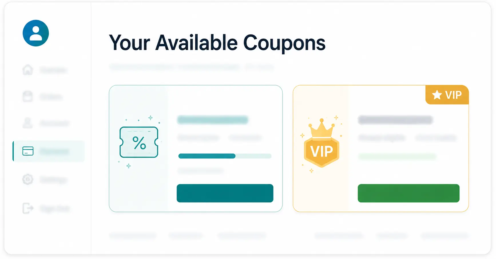 Customer Dashboard Coupons Panel Customer Dashboard Coupons Panel