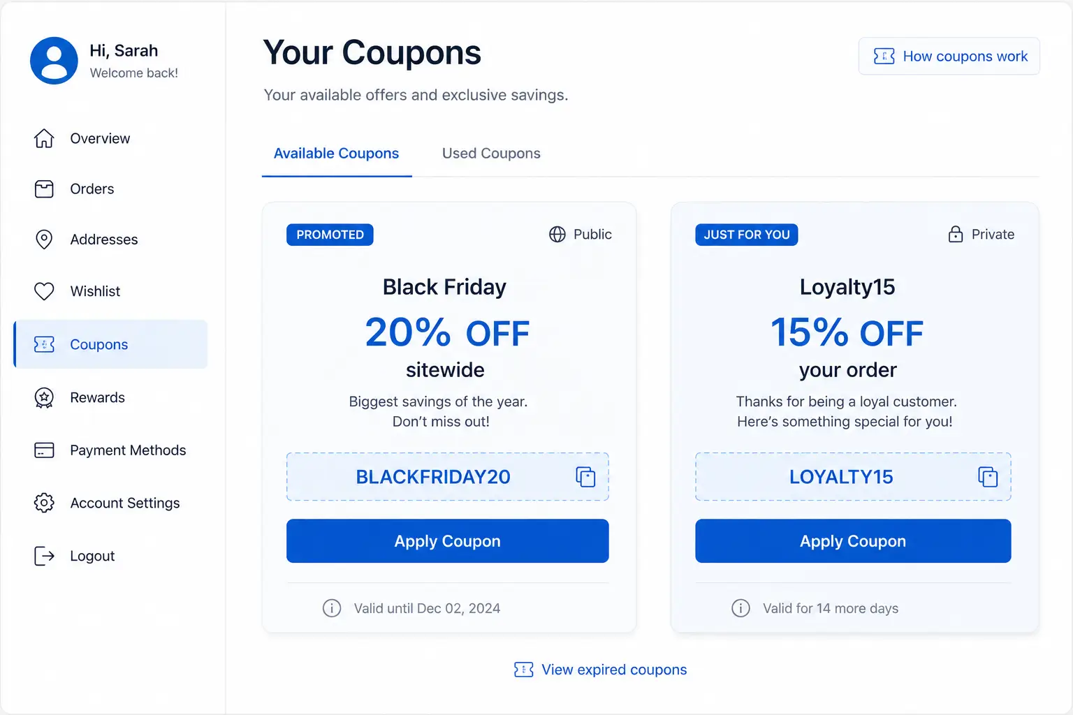 Private & VIP Coupons