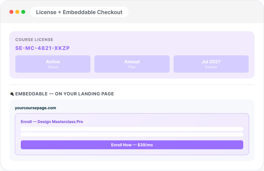 License Keys & Checkout License Keys & Checkout