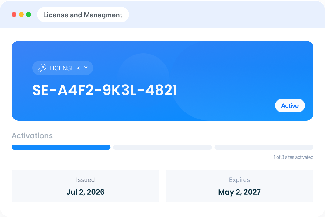 License and Managment License and Managment