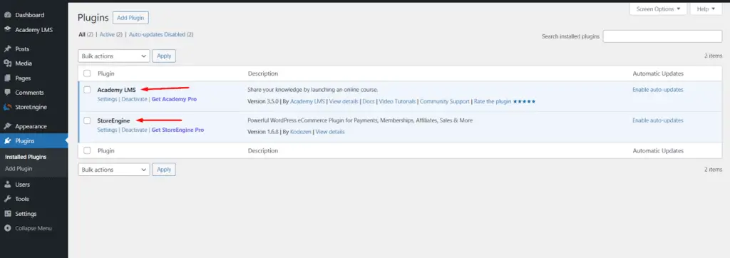 StoreEngine and Academy LMS 
