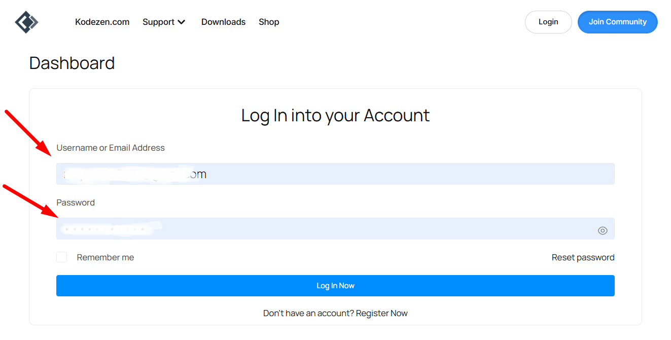 Purchase StoreEngine Pro Log in to your Kodezen account
