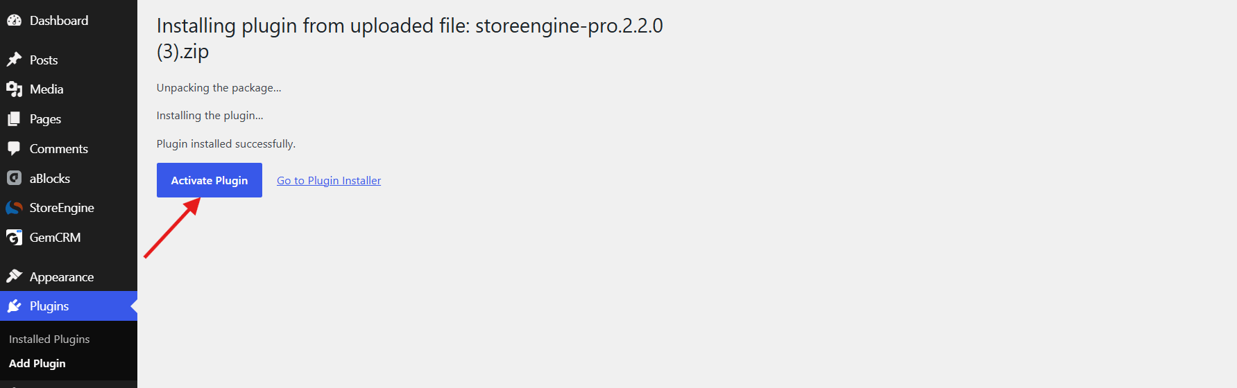 Activate Plugin