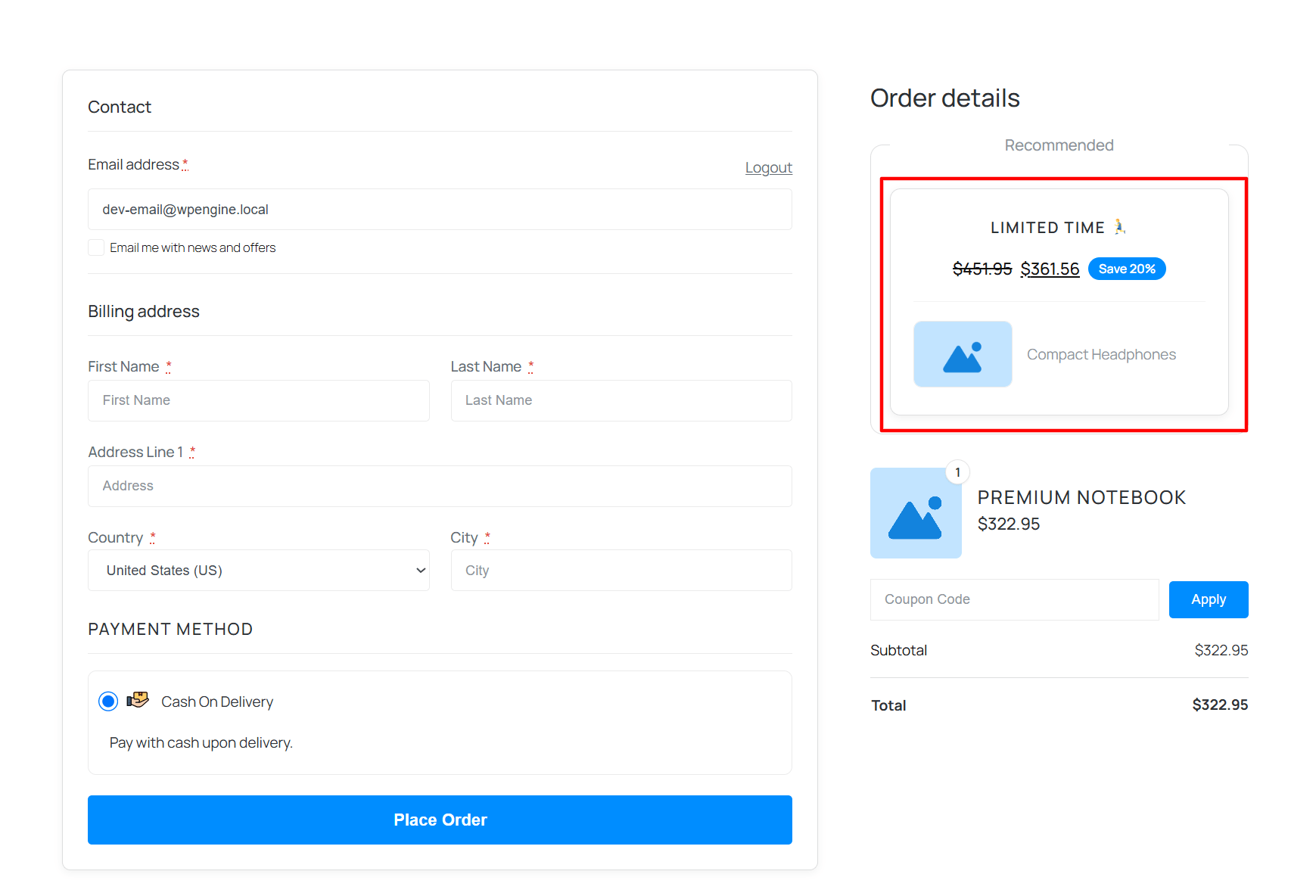 Order details