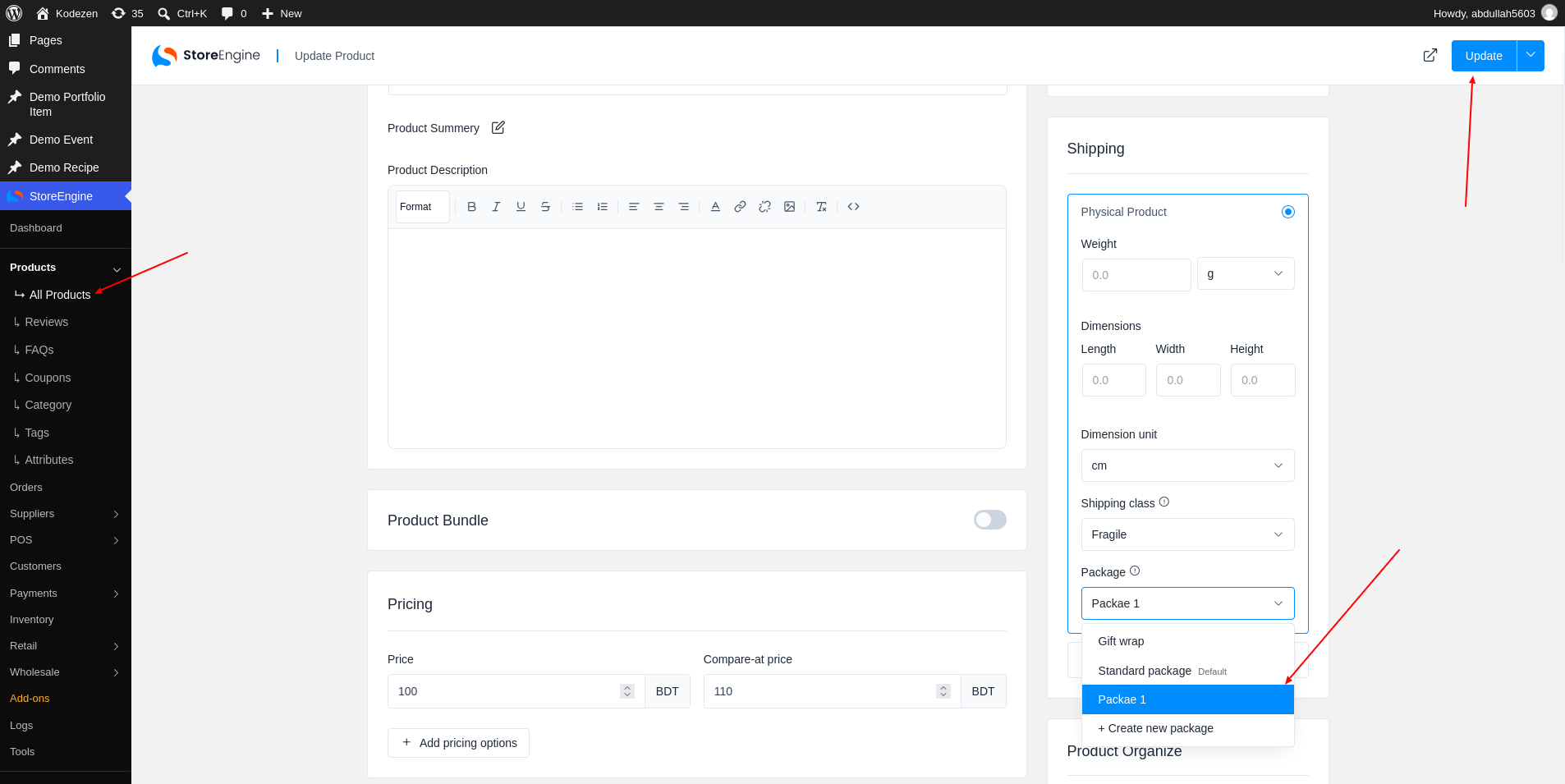 Product Editor